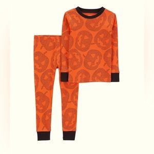 Carter’s Toddler 2-piece Halloween Pumpkins 100% Cotton Snug Fit Pajamas